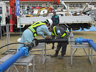 配管のずれによる漏水箇所の修理